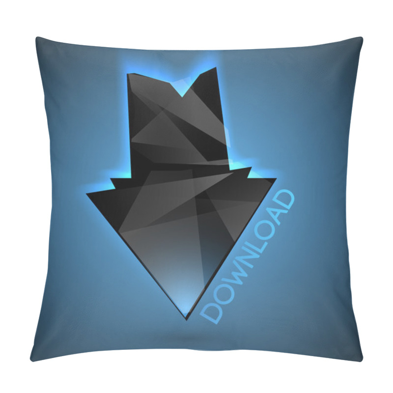 Personality  Vector Black Download Arrow. Pillow Covers