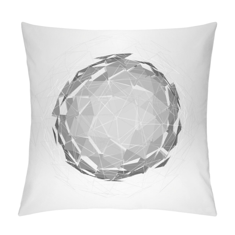 Personality  Wireframe Polygonal Element. Explosion Of 3D Sphere Pillow Covers