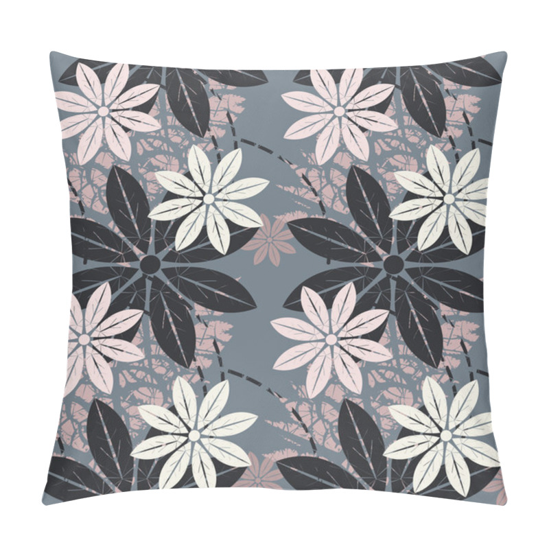 Personality  Stylish Seamless Pattern With Beautiful Flowers Pillow Covers