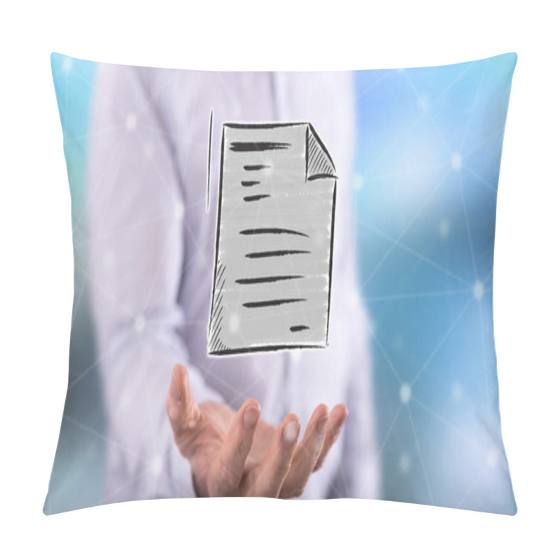 Personality  Document Concept Above The Hand Of A Man In Background Pillow Covers