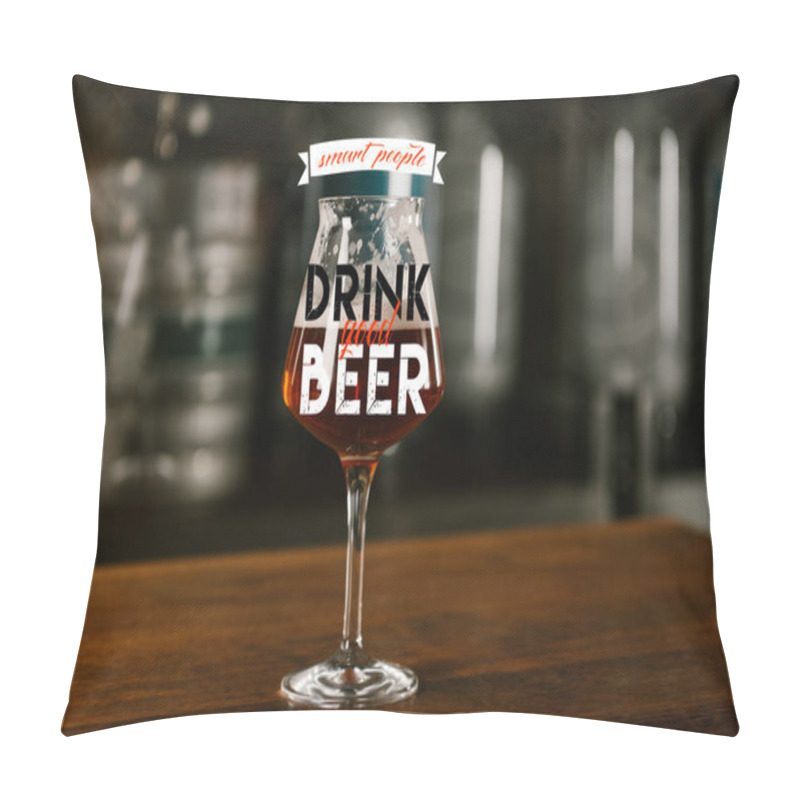 Personality  Glass Of Fresh Cold Delicious Beer On Wooden Table In Pub With 