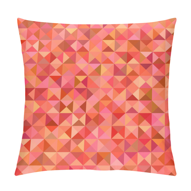 Personality  Abstract Triangle Tile Mosaic Background - Vector Graphic From Triangles In Colorful Tones Pillow Covers