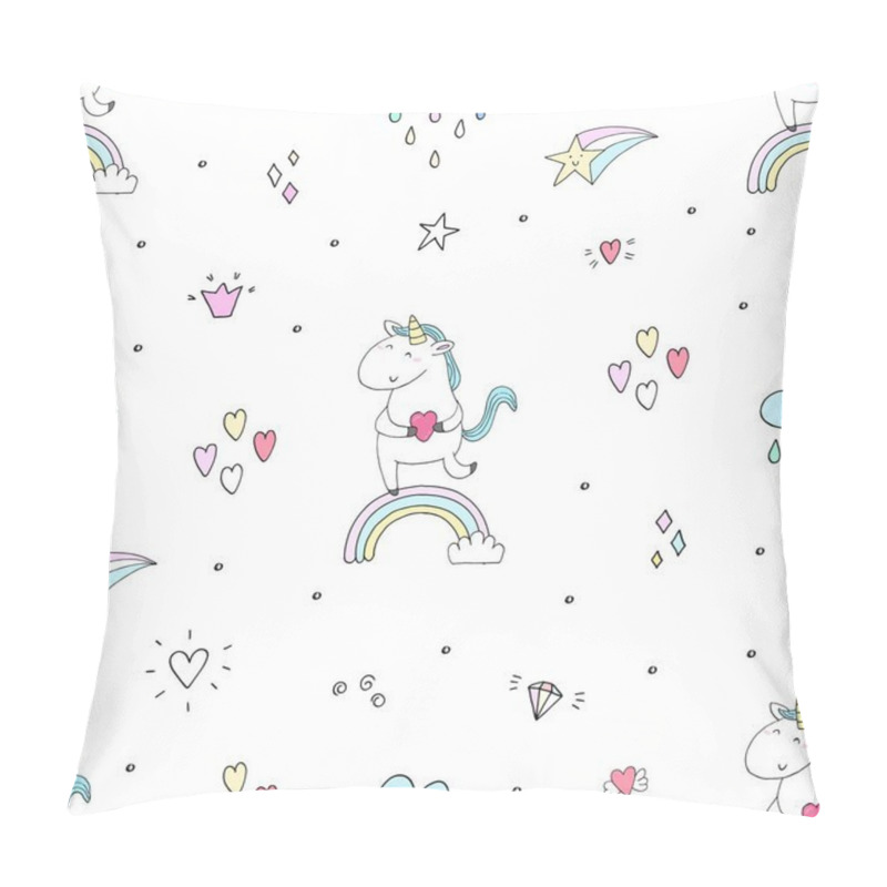 Personality  Cute Unicorn Vector Pattern Pillow Covers