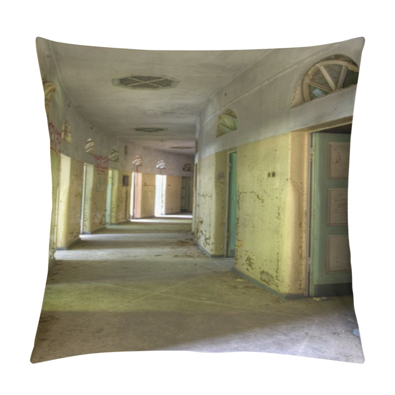 Personality  Old Corridor In A Lost Place Pillow Covers