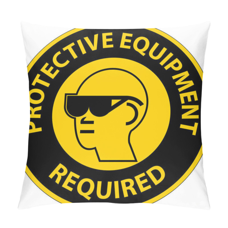 Personality  Symbol Floor Sign, Protective Equipment Required Pillow Covers