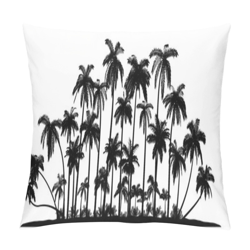 Personality  Group Of Palms Vector Silhouettes Pillow Covers