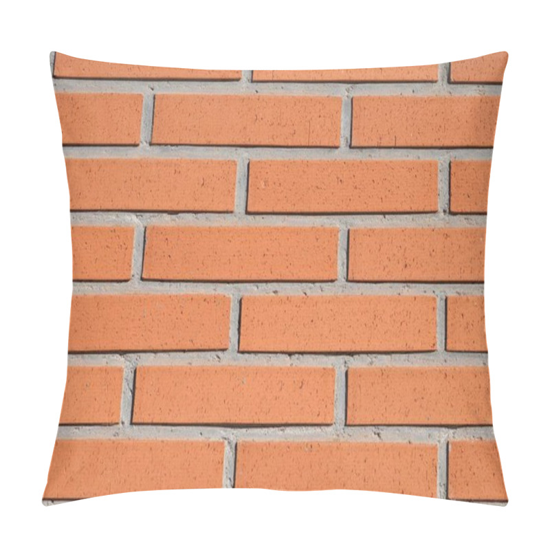 Personality  Orange Background With Brick Wall Texture Pillow Covers