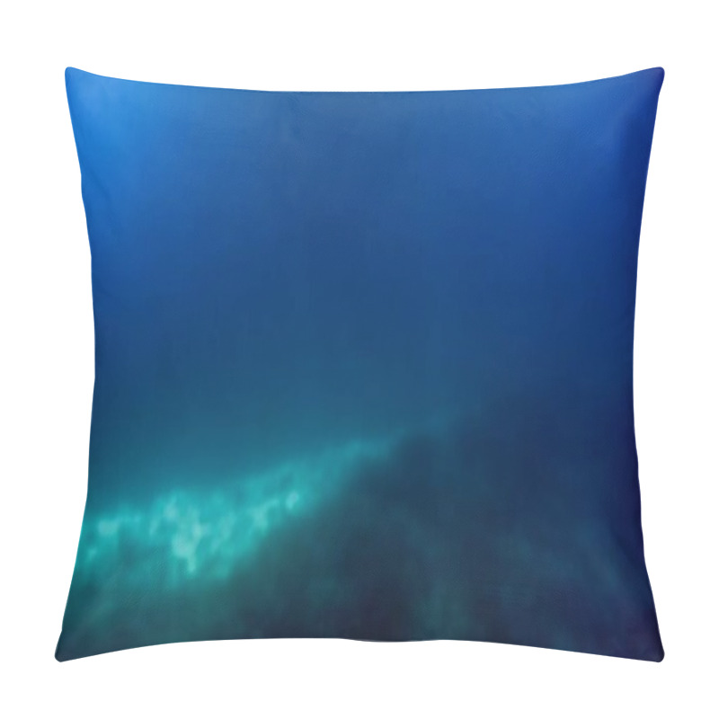 Personality  Abstract Blurred Underwater Shot Of Sea Bottom And Sun Rays Shining Through Water Surface Pillow Covers