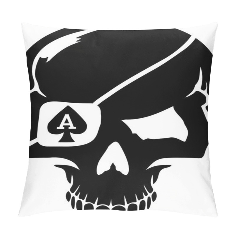 Personality  Skull With Poker Playing Cards Suits Ace Pillow Covers