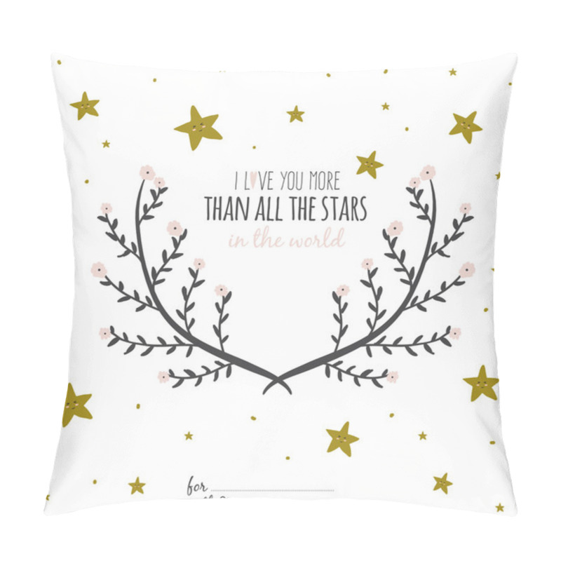 Personality  Romantic Poster With  Stars Pillow Covers