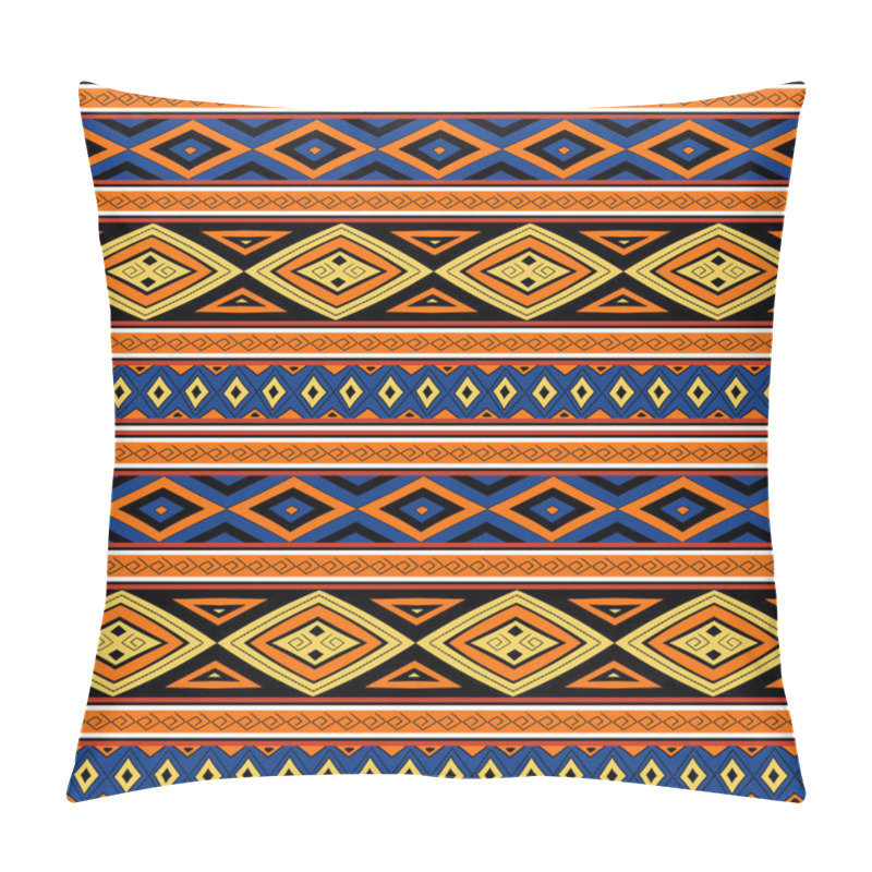 Personality  Tribal Pattern Seamless Vector. Bright Ethnic Peruvian Pattern Design With Quechua Traditional Elements. Pillow Covers