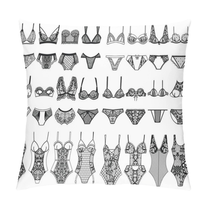 Personality  Collection Of Lingerie. Panty And Bra Set. Body. Pillow Covers