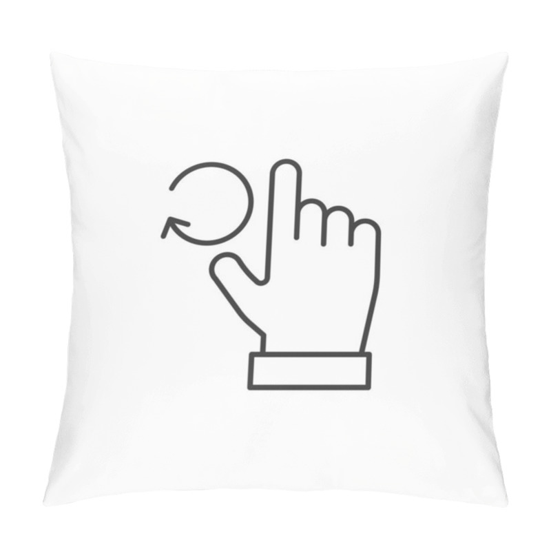 Personality  Hand Icon Isolated On White Background. Rotate Symbol Modern, Simple, Vector, Icon For Website Design, Mobile App, Ui. Vector Illustration Pillow Covers