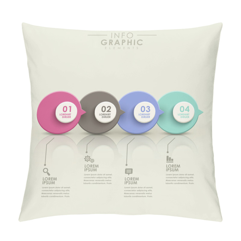 Personality  Abstract Flow Chart Infographics Pillow Covers