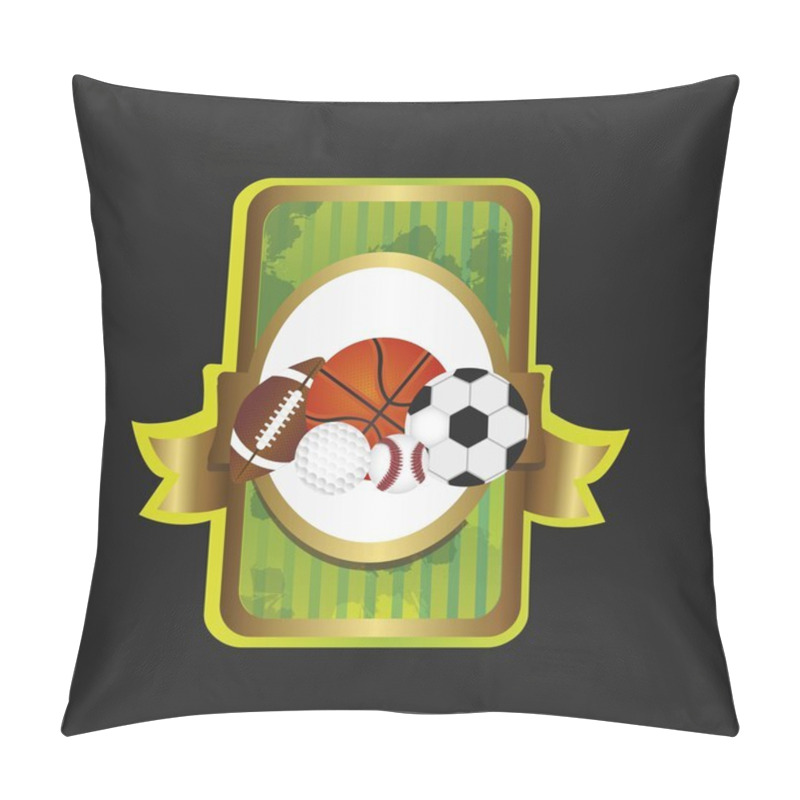 Personality  Sport Label Background Pillow Covers