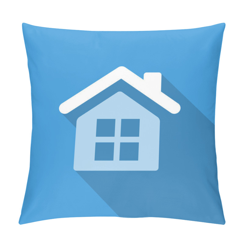 Personality  Flat House Icon Background Pillow Covers