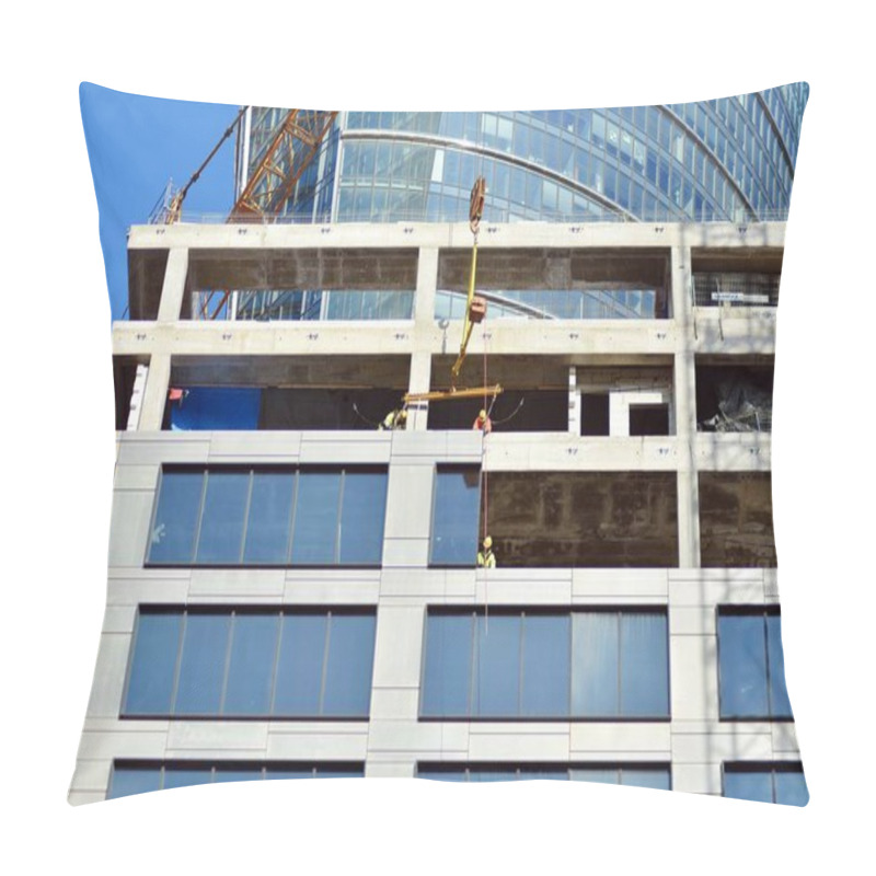 Personality  Detail View Of Skyscraper Construction Pillow Covers