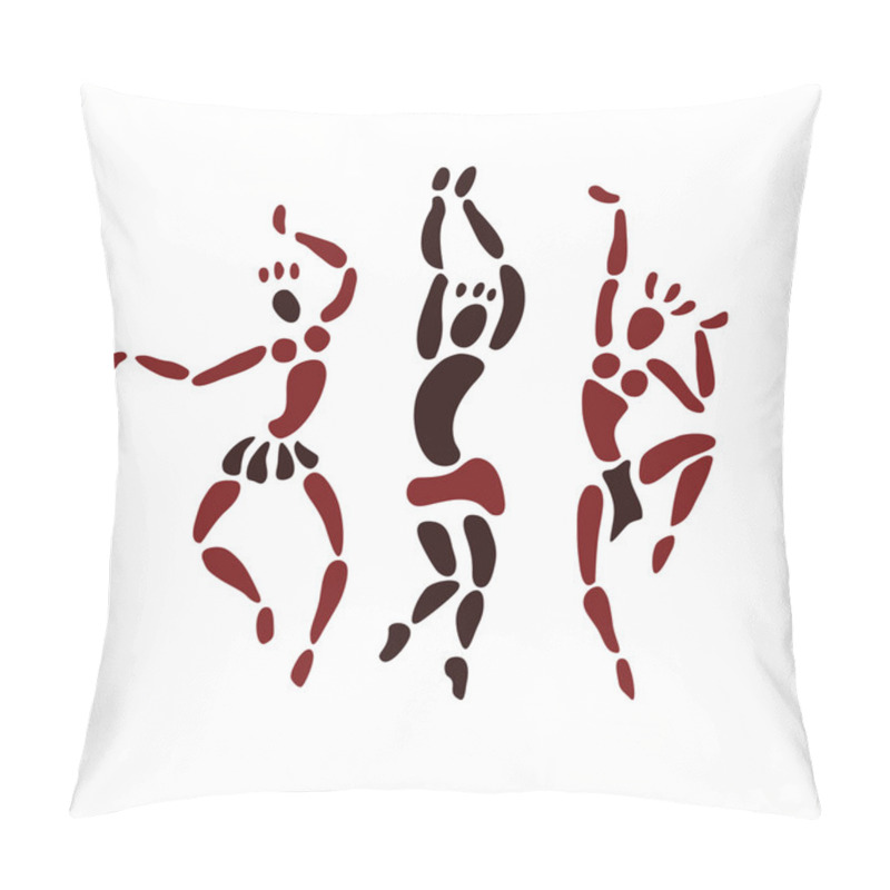 Personality  Figures Of African Dancers. Pillow Covers