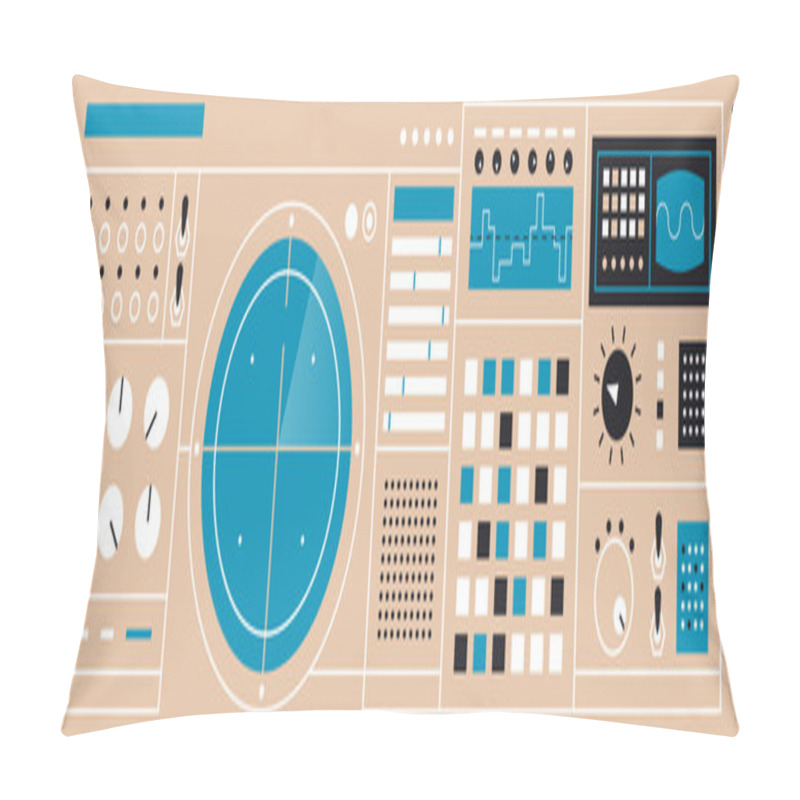 Personality  Abstract Control Panel Of Sound Interface Pillow Covers