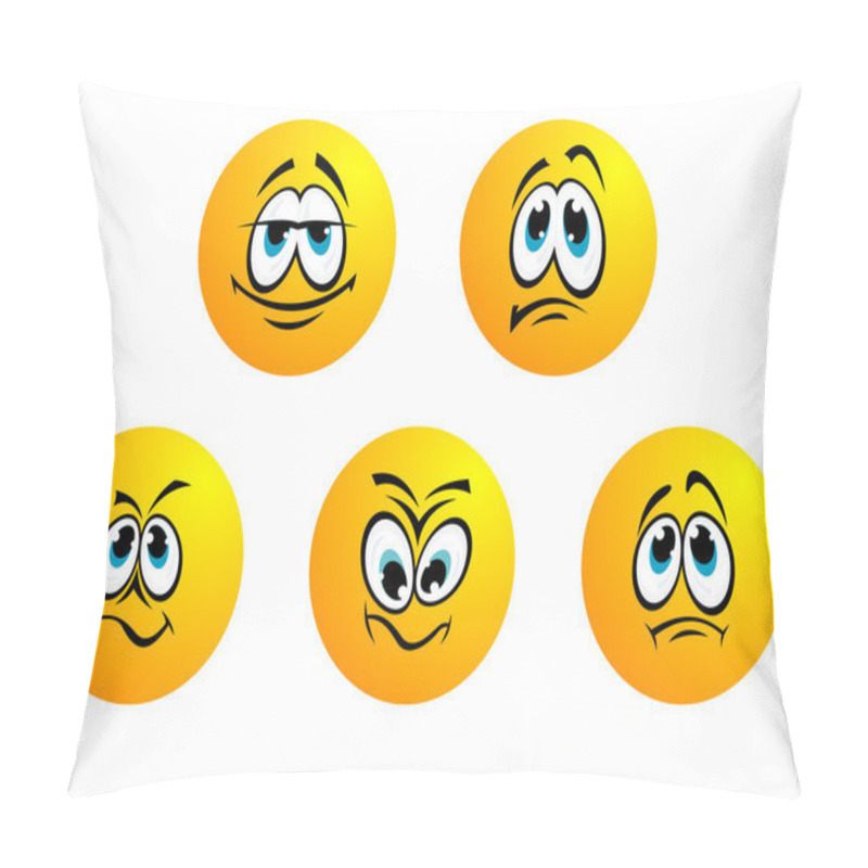 Personality  Five Different Smiles Expressions Pillow Covers