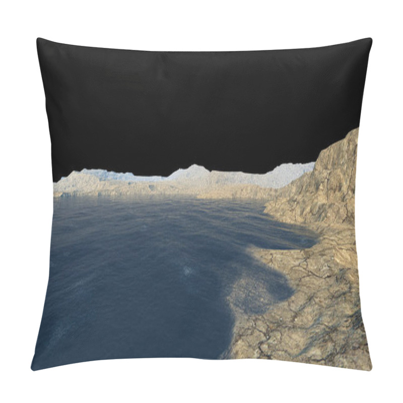 Personality  Extremely Detailed And Realistic High Resolution 3d Imageof  Water On An Earth Like Planet.  Pillow Covers