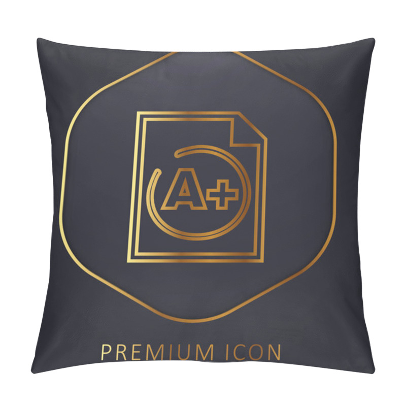 Personality  A Plus Best Test Result Golden Line Premium Logo Or Icon Pillow Covers