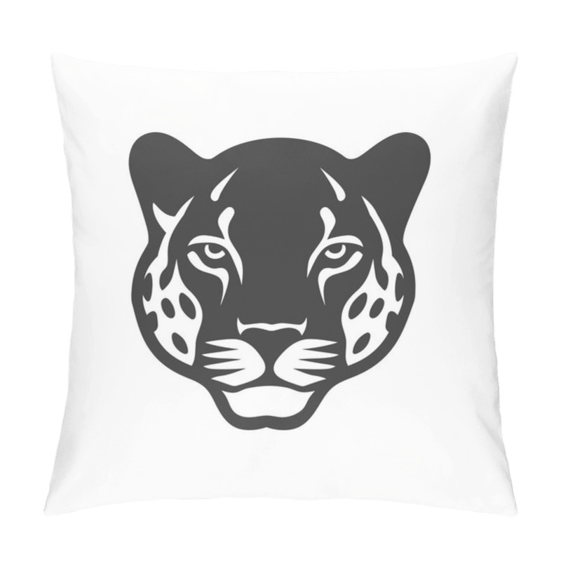 Personality  Leopard Icon On White Background - Simple Vector Illustration Pillow Covers