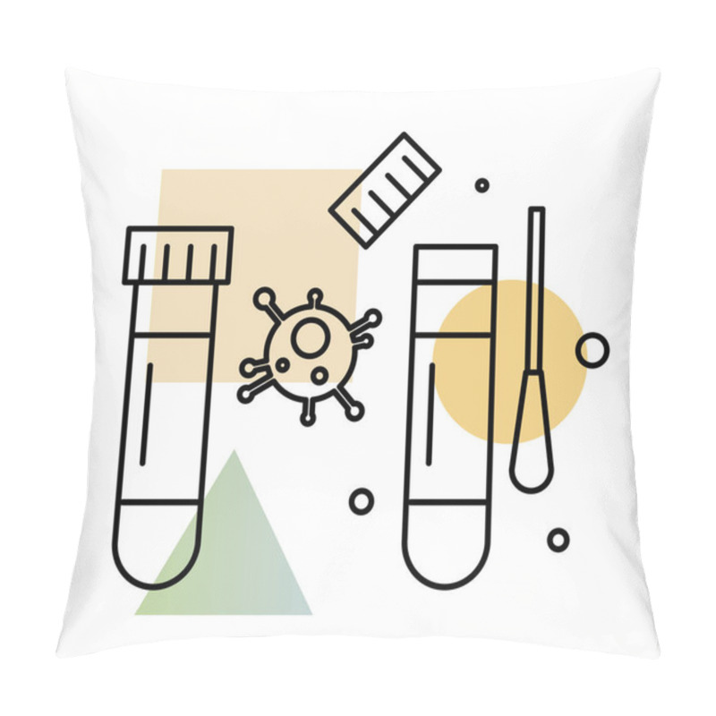 Personality  Nasal Swab Testing - Icon As Eps 10 File. Pillow Covers