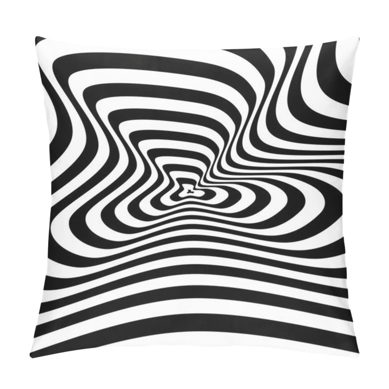 Personality  Concentric Oncoming Abstract Symbol, Blot Pillow Covers