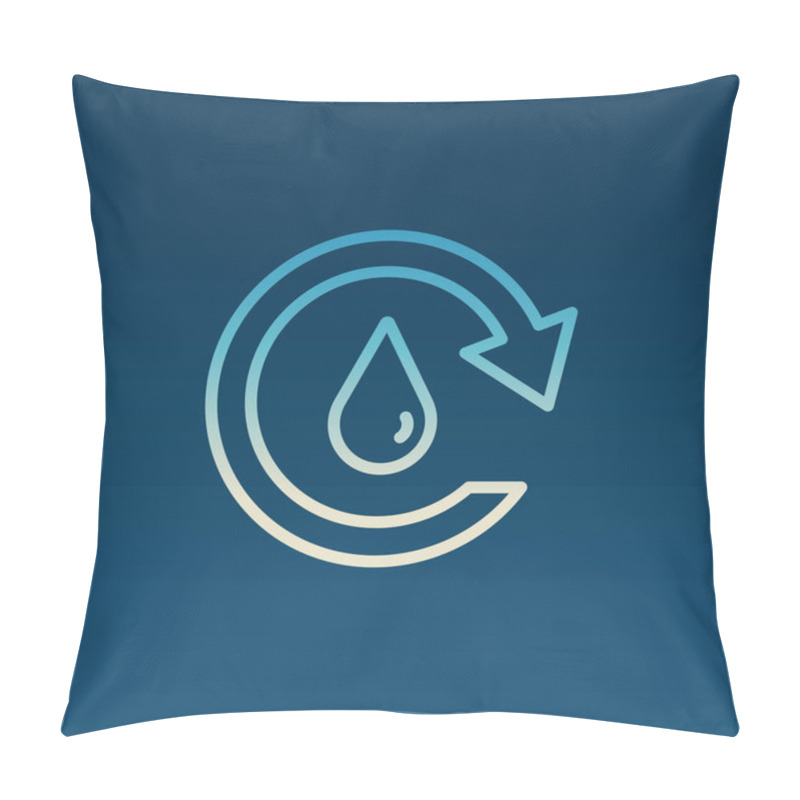 Personality  Water Drop With Recycle Symbol Pillow Covers