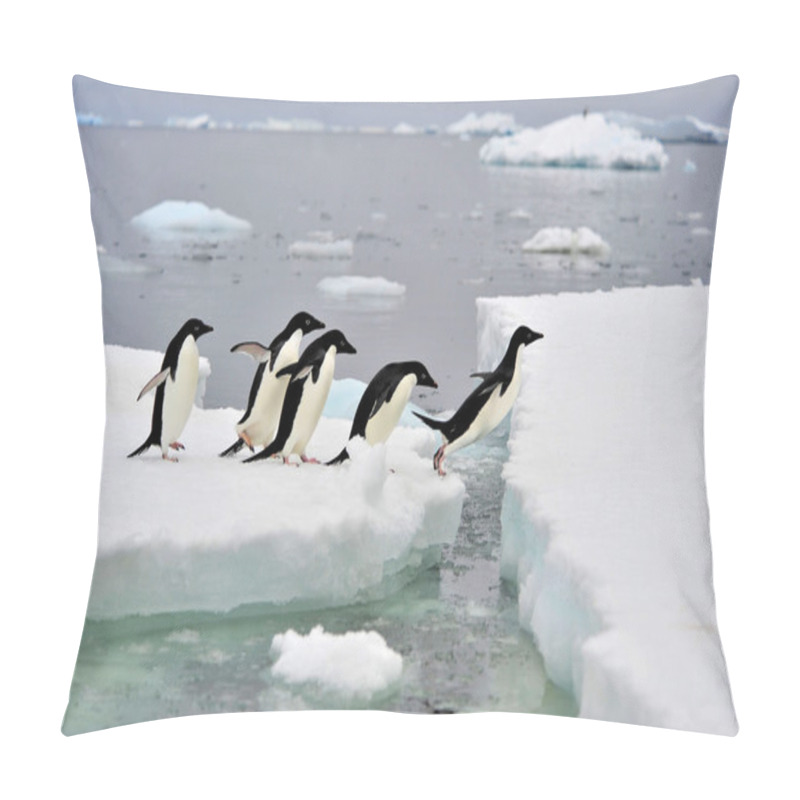 Personality  Adelie Penguin On Snow Pillow Covers