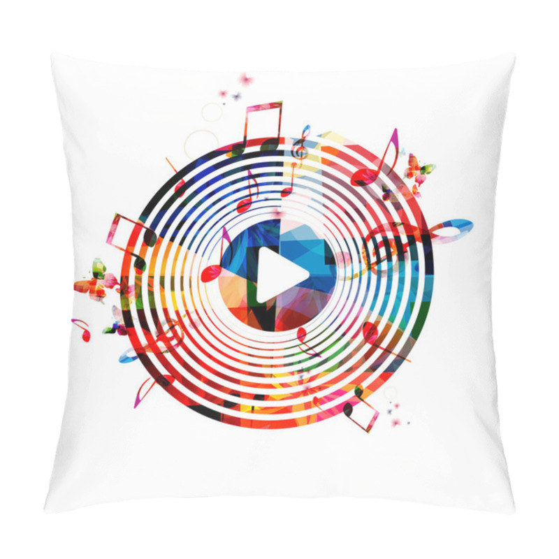 Personality  Background With Music Notes Pillow Covers