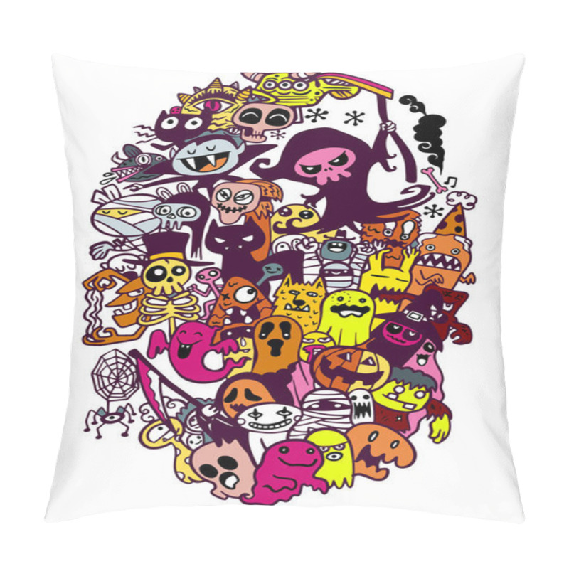 Personality  Vector Hand Drawn Doodle Cartoon Set Of Objects And Symbols On T Pillow Covers