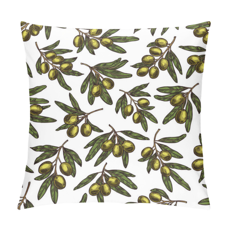 Personality  Vector Olives Pattern Seamless Background Pillow Covers