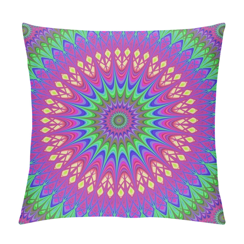 Personality  Abstract Geometric Oriental Fractal Mandala Background Pillow Covers