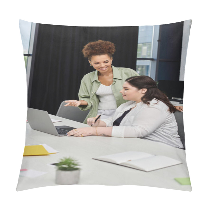 Personality  Sophisticated Professionals Engage In A Collaborative Discussion At A Contemporary Workspace. Pillow Covers