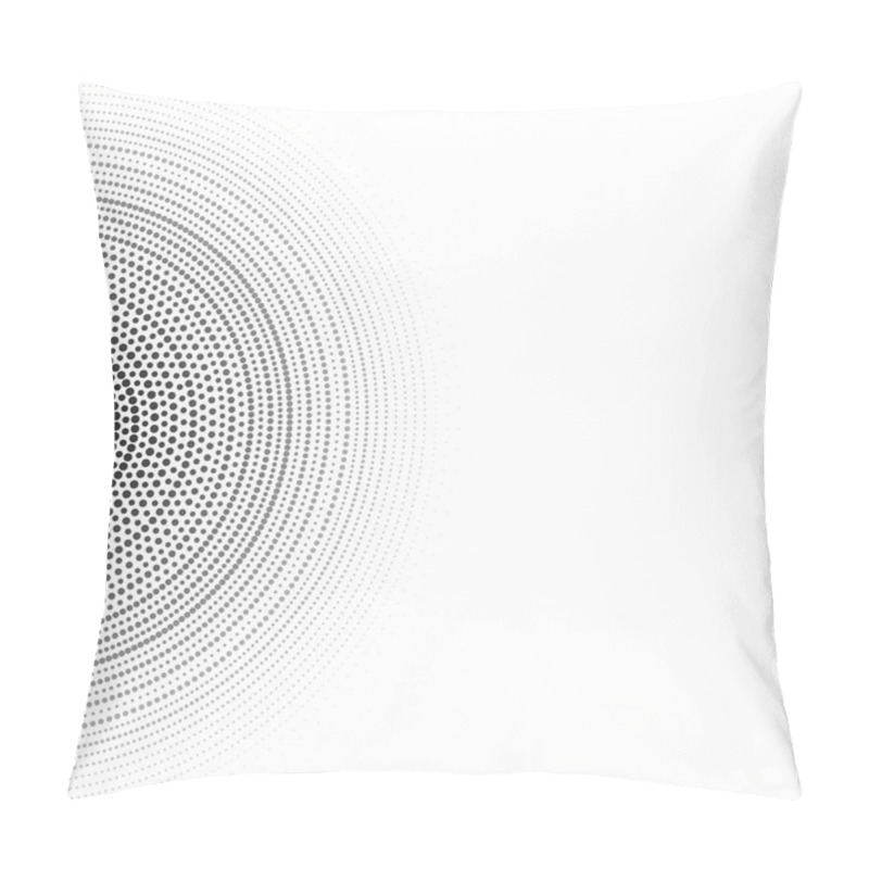 Personality  Abstract Background. Concentric Circles Consist Of Black Dots. Pillow Covers