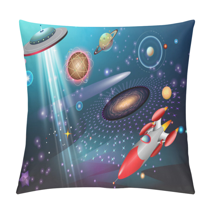 Personality  Outer Space Fantasy Theme Pillow Covers