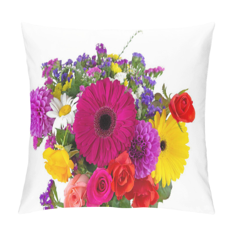 Personality  Spring Flowers On A White Background Pillow Covers