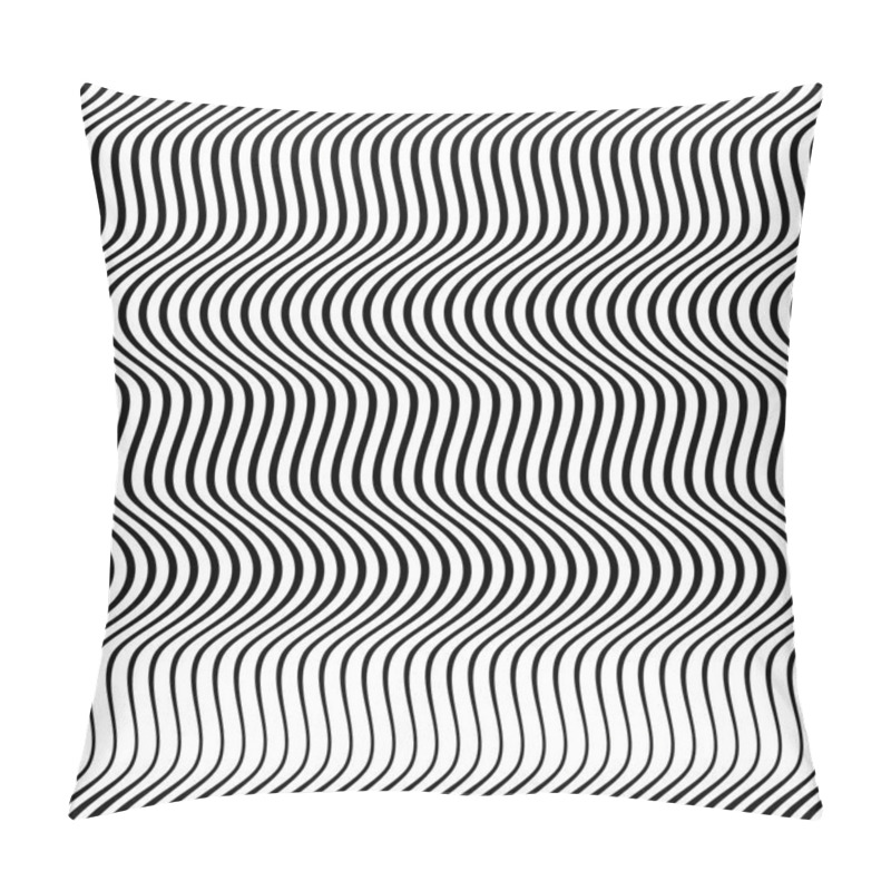 Personality  Vertical Waving, Wavy, Zigzag Lines. Irregular Parallel Stripes, Pillow Covers