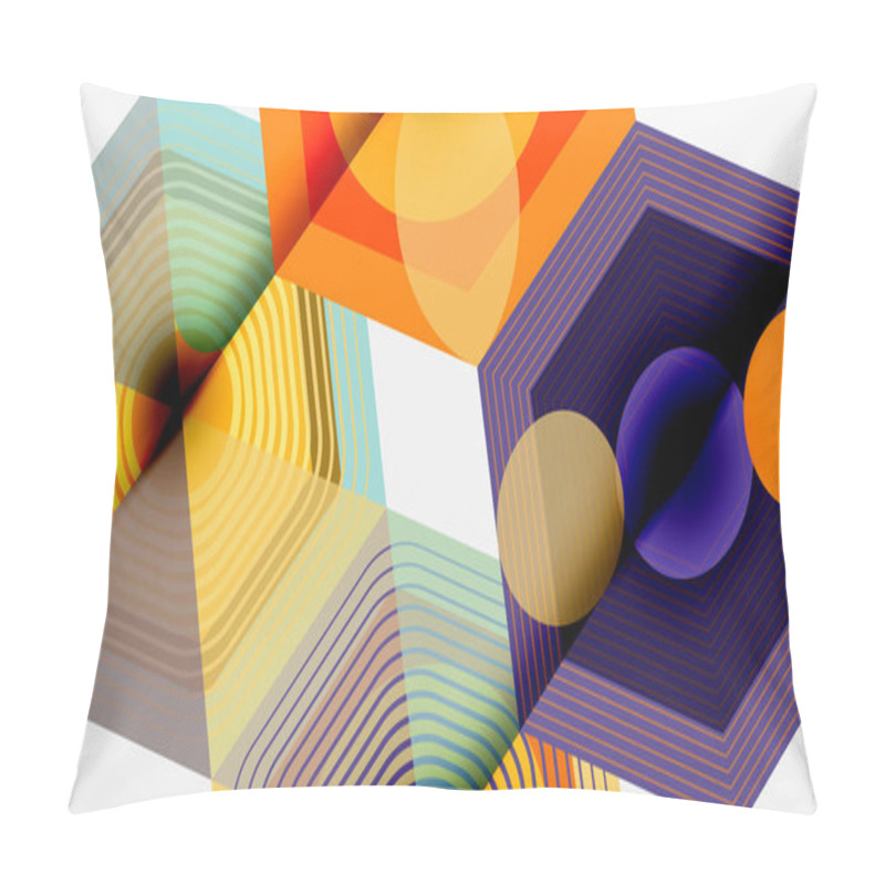 Personality  Hexagons, Diamonds Pattern. Geometric Repeating Hexagon Background Pillow Covers