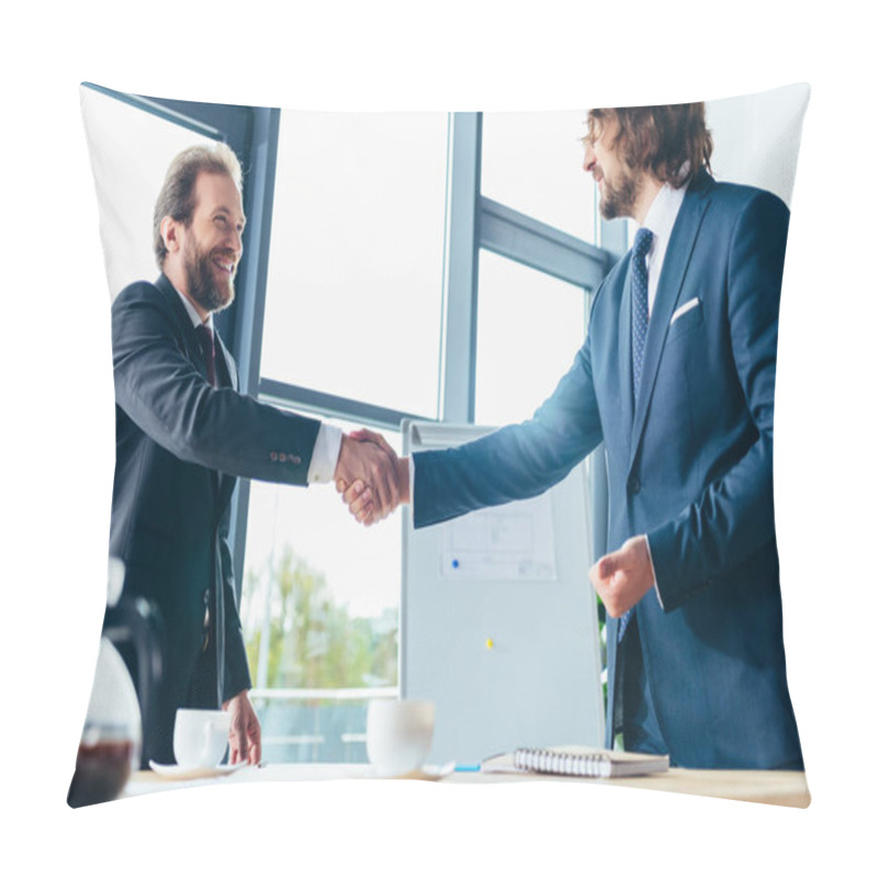 Personality  Businessmen Shaking Hands Pillow Covers