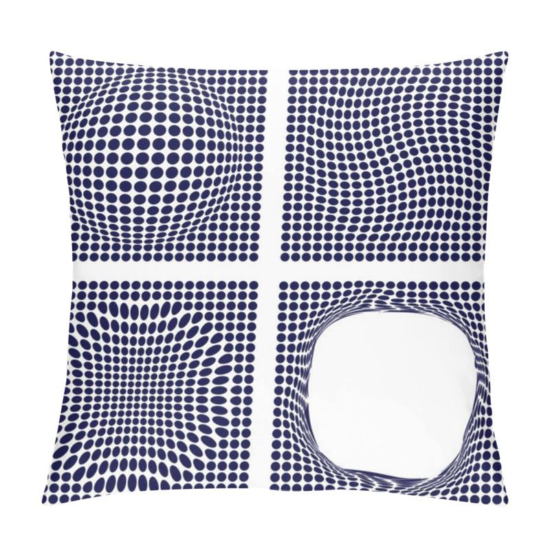 Personality  Set Of Halftone Backgrounds. Pillow Covers