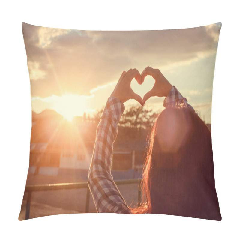 Personality  Young Female Traveler Sitting On The Pier And Enjoying Beautiful Pillow Covers