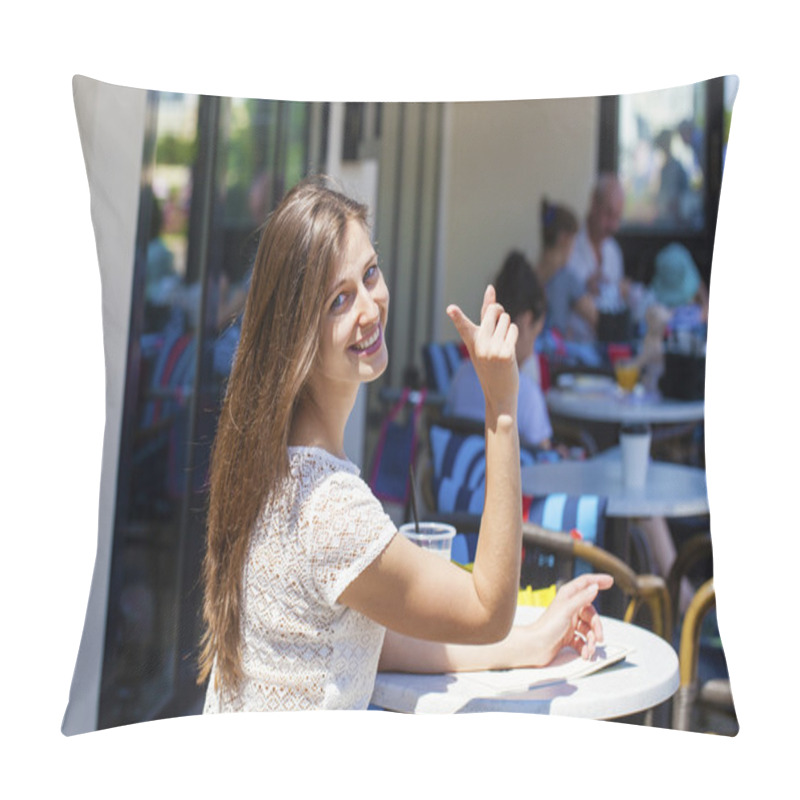 Personality  A Woman Relaxing With A Drink Pillow Covers