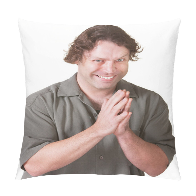 Personality  Man With Evil Grin Pillow Covers