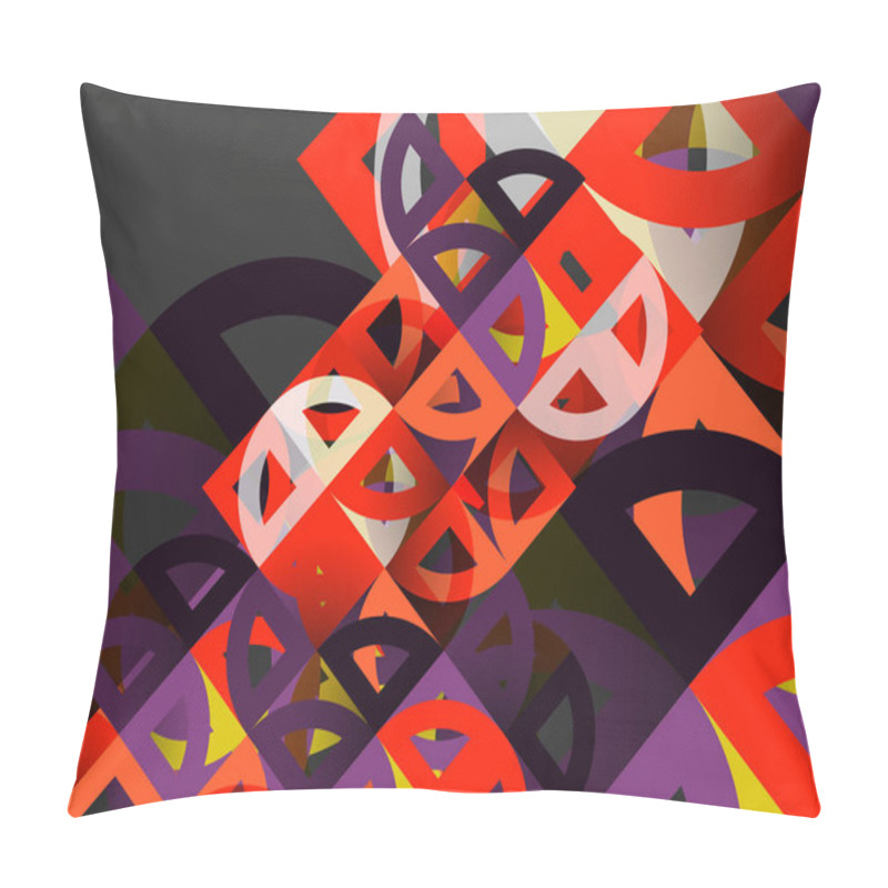 Personality  Cut Paper Circles, Mosaic Mix Geometric Pattern Design Pillow Covers