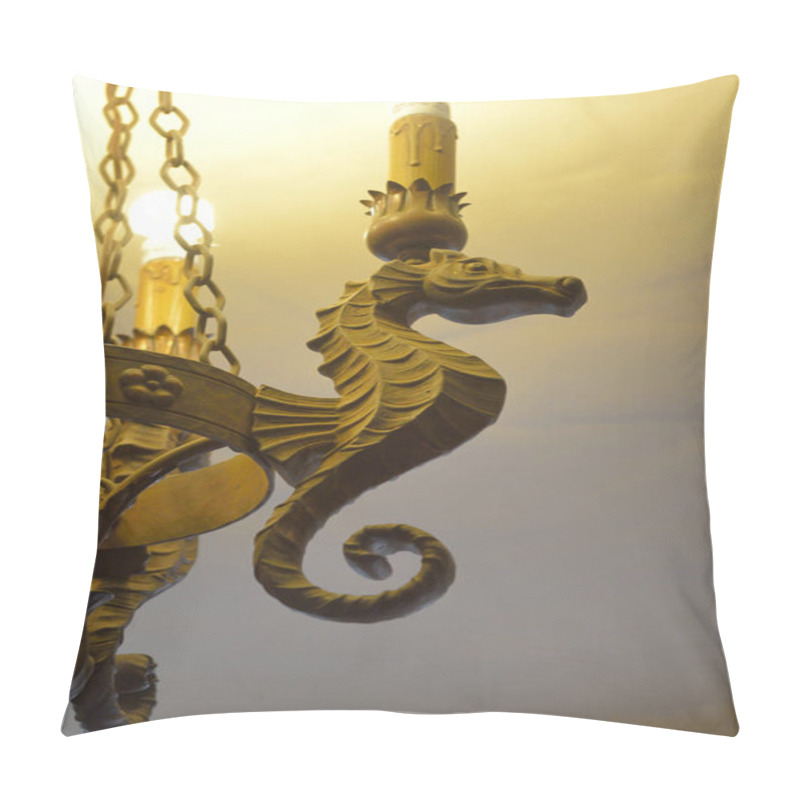 Personality  Seahorse Lamp In The Basement, Scotty's Castle,  Death Valley, California Pillow Covers