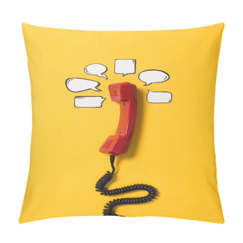 Personality  Telephone Handset And Speech Bubbles Pillow Covers