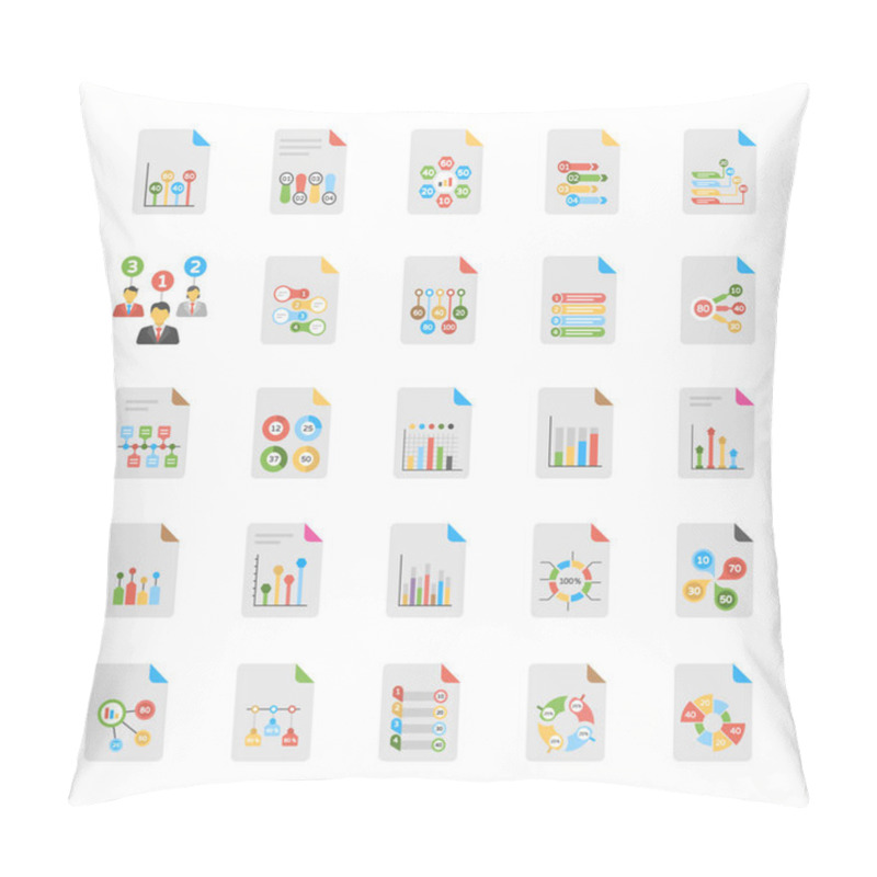 Personality  Flat Vectors Set Of Business Analytics  Pillow Covers